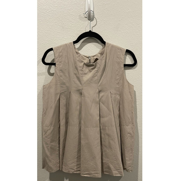 MARNI Sleeeveless Taupe Darted Blouse - Picture 1 of 7